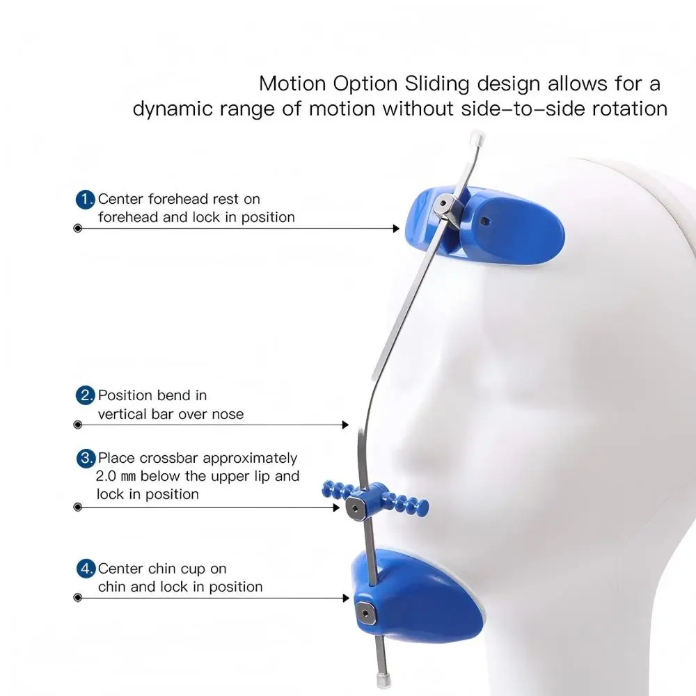 Orthodontic Face Mask with Headgear Adjustable Double Rod Protraction Appliance Combined Chin Cup Facebow System for Dental