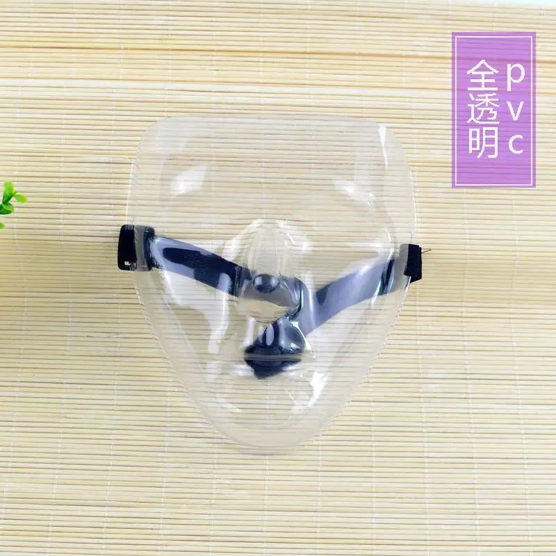 Transparent Vintage Men Masquerade Full Face Masks Handsome Boys Fashion Rave Party Halloween Carnival Hip-hop Mask Stage Props