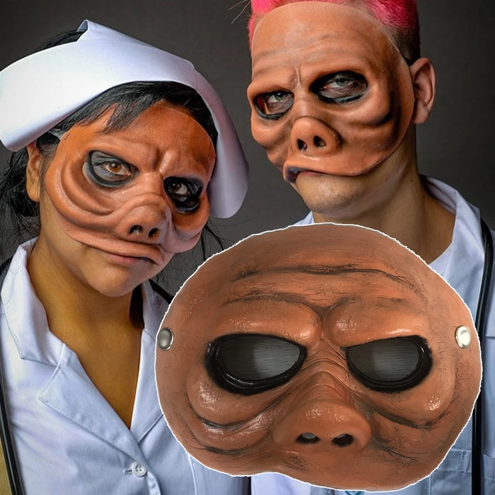 Funny Twilight Zone Eye of the Beholder Doctor Mask Cosplay Pig Face Pu Foam Masks Masquerade Halloween Party Costume Props