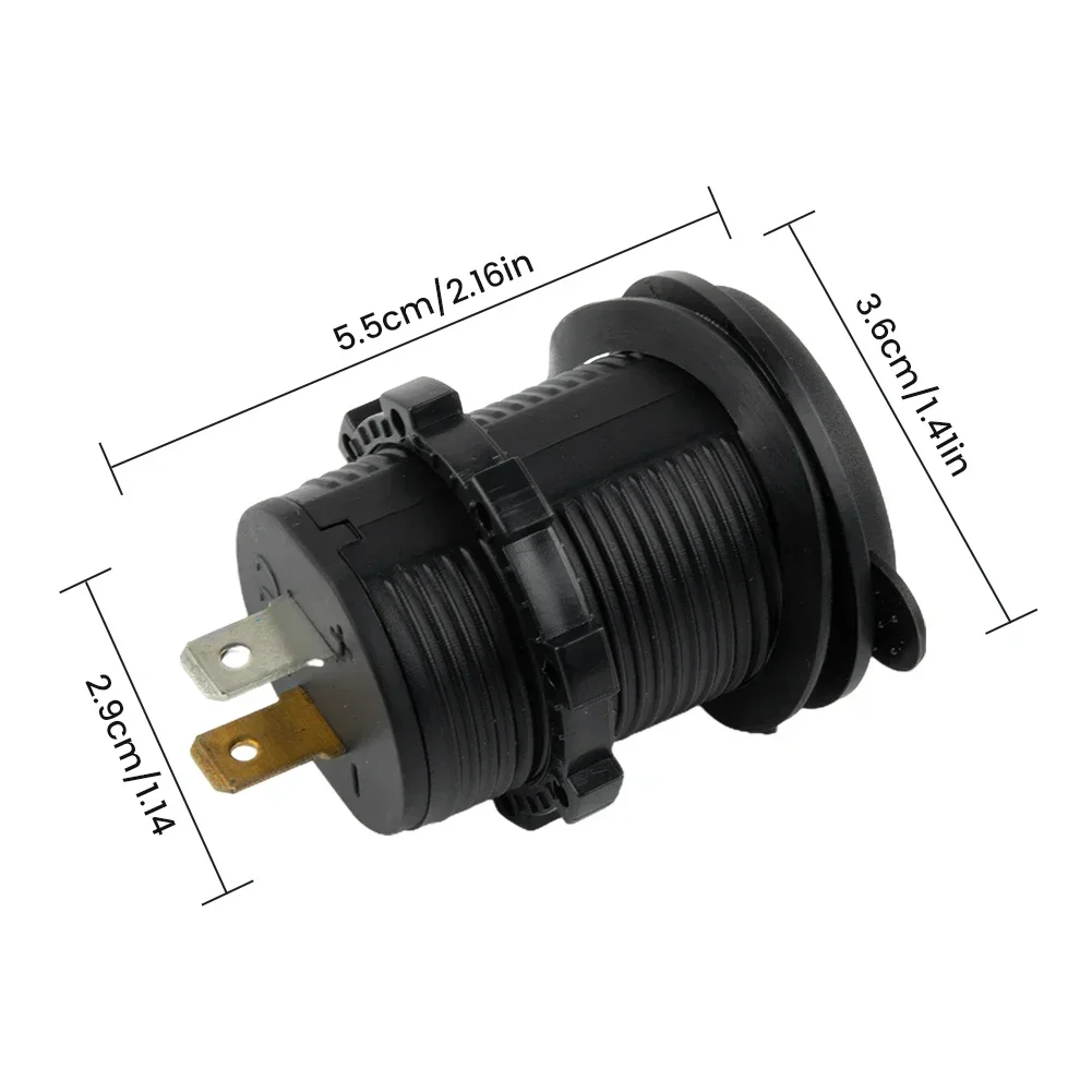High Quality For Phone Charging Charger Socket Power Socket 4.2A ABS Black Dual USB Port LED Display Indicator