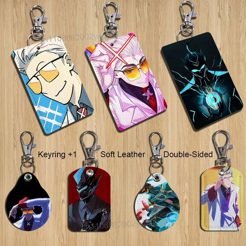 E-Soul Mecha style Hero X Cartoon Singer Anime Card Keychain Fashion Pendant Bag ID Door Card Holder Bus Card Cute Adult