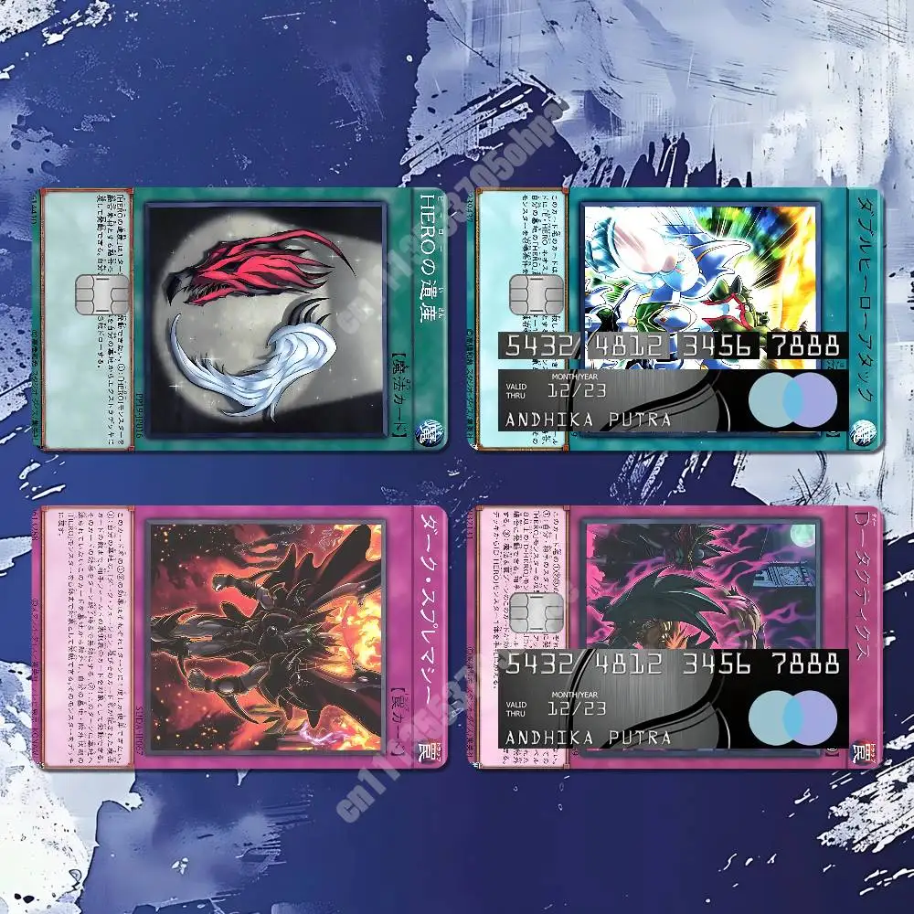 HERO Yu-Gi-Oh Game Sticker for NFC ID Card Film Skin Credit Bank Card Stylish Cultural Decoration