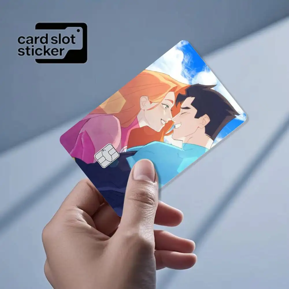 S-Super H-Hero Invincible  Credit Card HD Stickers Game Card Decal Small Chip Waterproof Sticker Gift