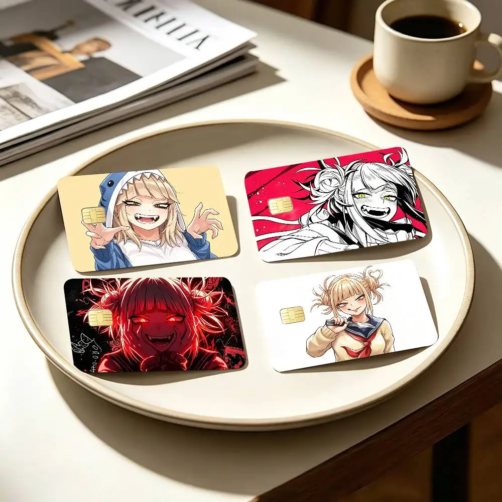 Gothic My H-Heroes Toga H-Himiko   4pcs 1Set Card Stickers Small Waterproof Chip 4PCS Card Sticker Anti-Scratch