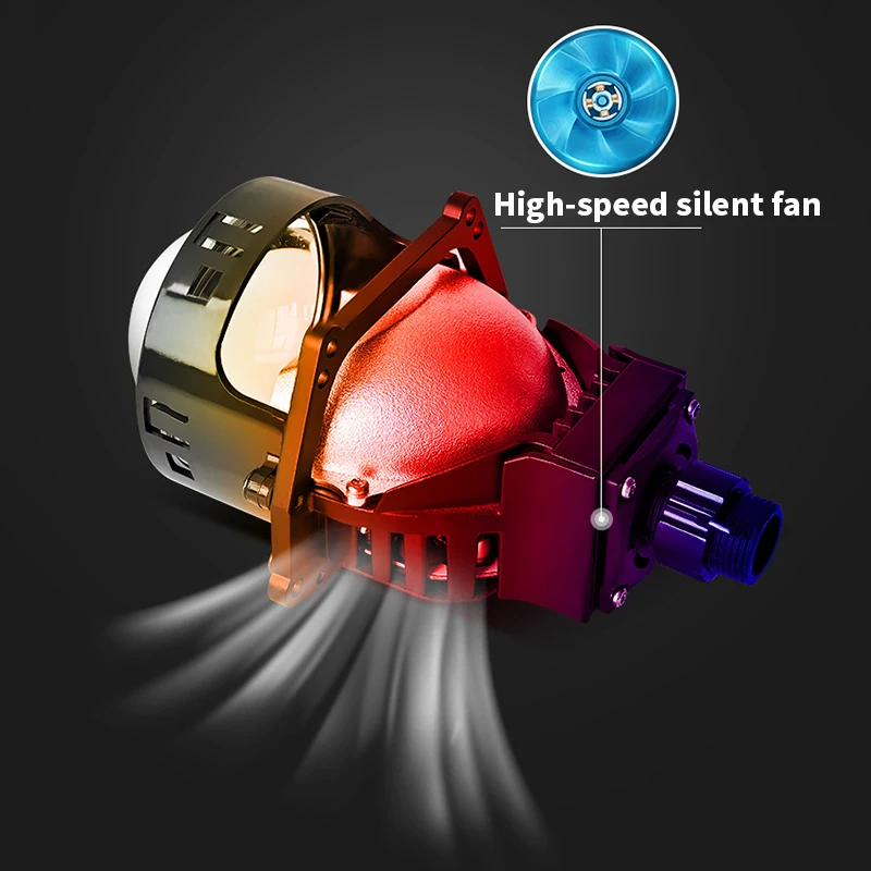2pcs Bi LED Projector Lenses 3 Inch For Headlight Hella 3R G5 6000K Auto Lamp Car Lights Retrofit Kits Hyperboloid Lens 12V 24V