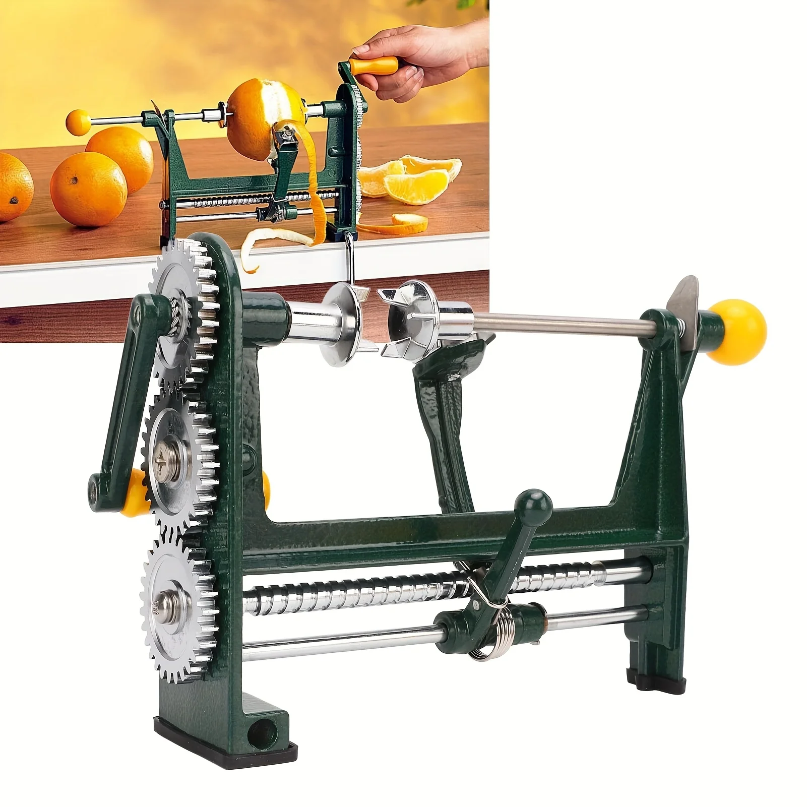 Peeler Stainless Steel Fruit Vegatable Peeler Hand-cranked Multifunction 3 in 1 Core Slice Cutter for Kitchen Cutterv
