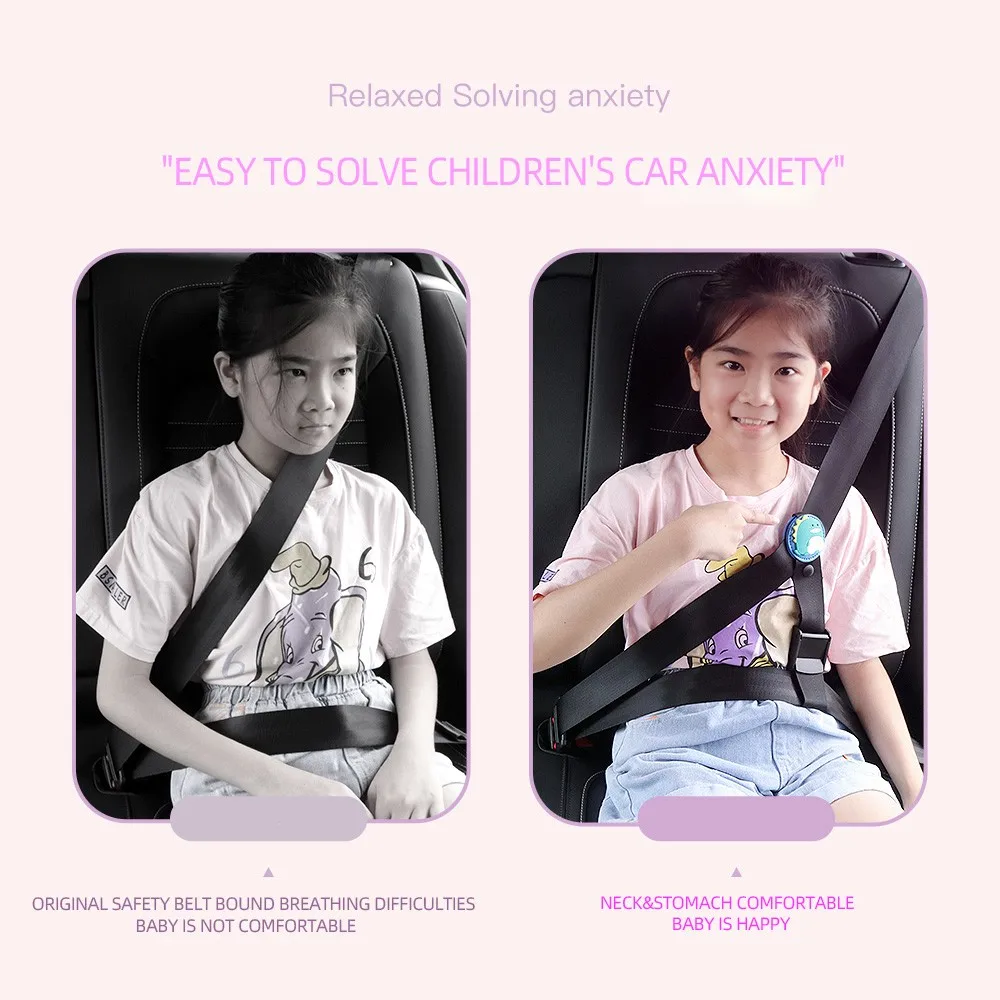 MIXSAS Car Child Seat Belt Retainer Adjustment&Fixation Car Anti-stroke Correction Tape Buckle Seatbelt Adjuster Limiter for Kid