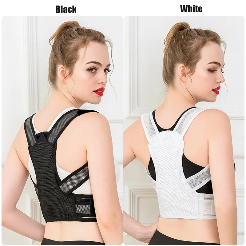 Shoulder Posture Adjustable Upper Back Brace Corrector Belt Clavicle Spine Hunchback Support and Providing Pain Relief from Neck