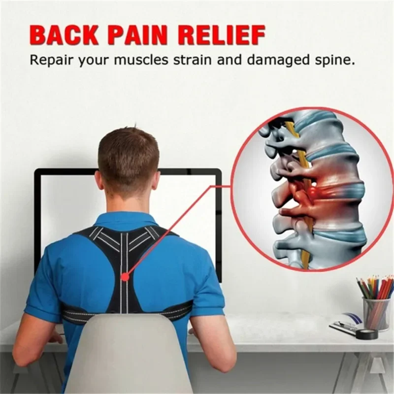 Adjustable Breathable Posture Corrector for Men And Women Upper Back Brace Clavicle Support Straightener
