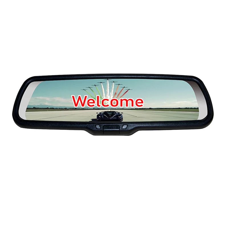 ANSHILONG 9.66" TOUCH SCREEN Display Car Stream Media Rear View Mirror DVR Monitor 3 Cameras with Special Bracket