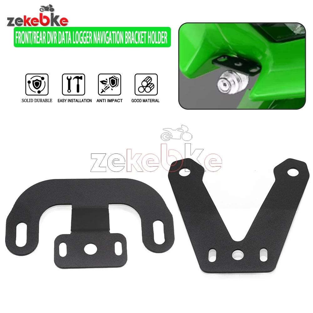Navigation Bracket Front/Rear DVR Data Logger Bracket Motorcycle Accessories for Kawasaki Ninja500 Ninja 500 Ninja 400 2024