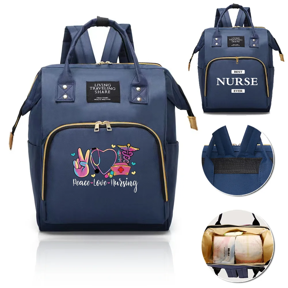 Large Capacity Mummy Bag Diaper Bag Mommy Backpack Baby Care Stuff Organizer Printing Nurse Series Travel Essentials