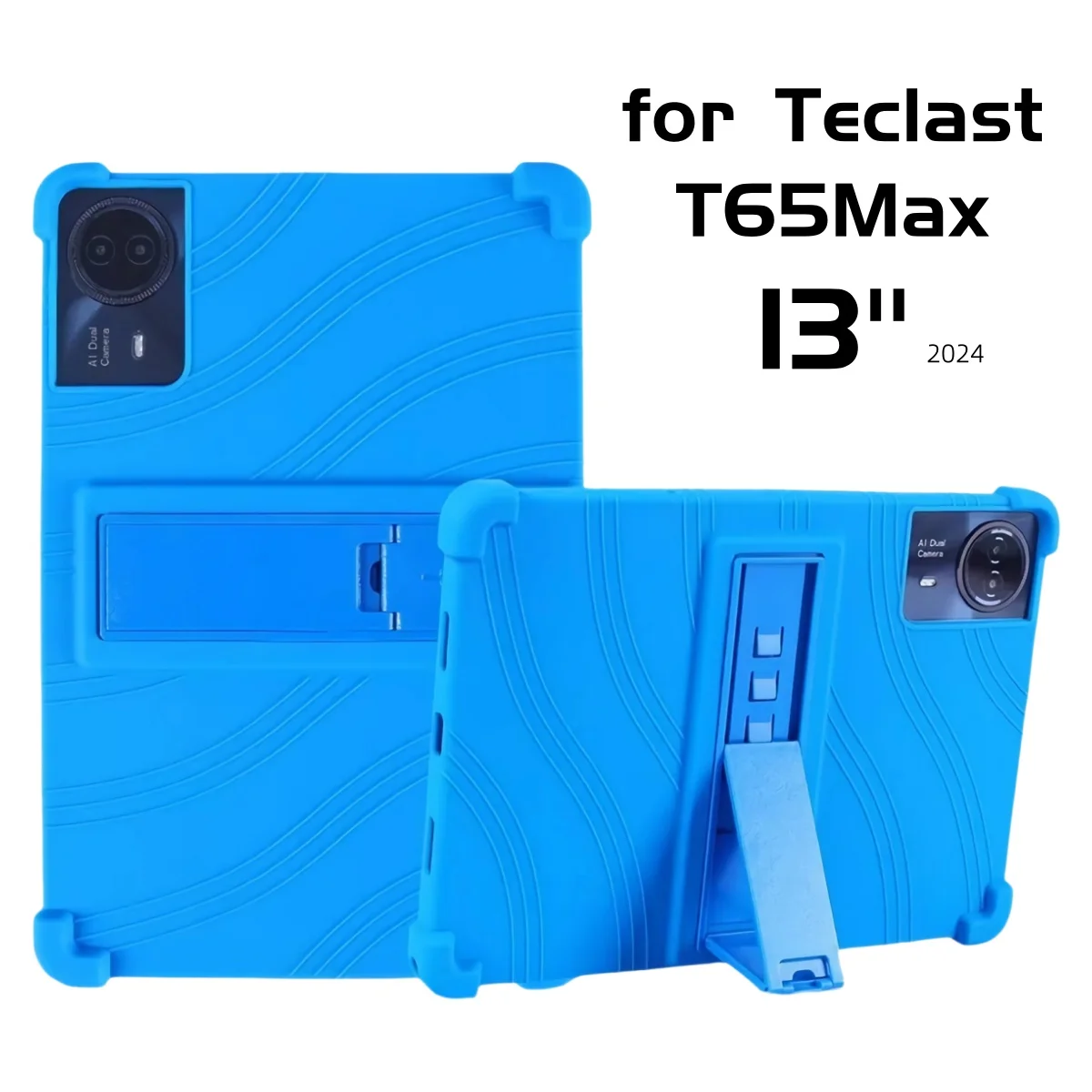 Soft Silicone Case for Teclast T65Max Tablet Case Multi-Angle Stand Anti-Shock Protective Shell for Teclast T65 Max 13