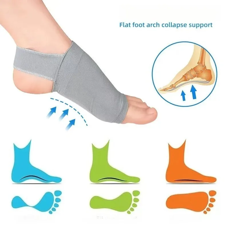 Silicone Arch Support Insoles for Women Men Flat Foot Corrector Orthotic Inserts Plantar Fasciitis Pain Relief Heel Cups