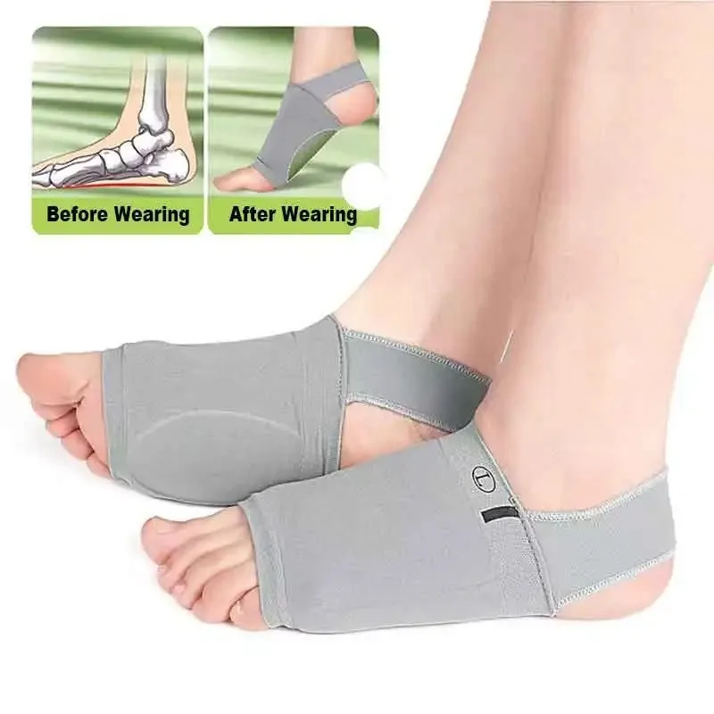 Silicone Arch Support Insoles for Women Men Flat Foot Corrector Orthotic Inserts Plantar Fasciitis Pain Relief Heel Cups