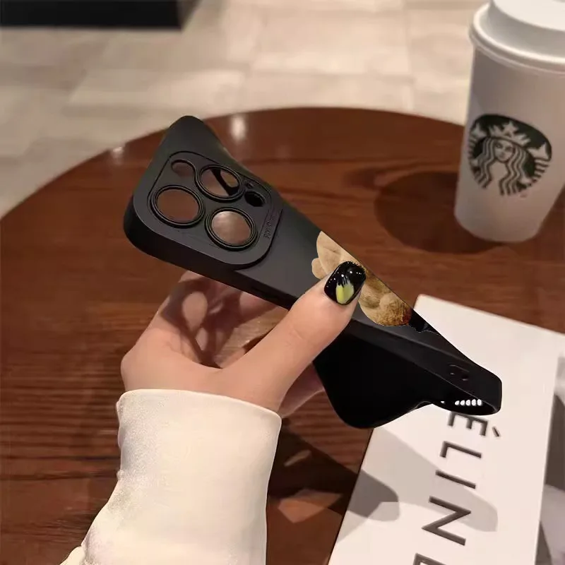 Funny Cool Bear Silicone Phone Case For iPhone 16 15 14 13 12 11 17 Pro Max XS XR X 7 8 Plus 16e SE2 Shockproof Matte Soft Cover