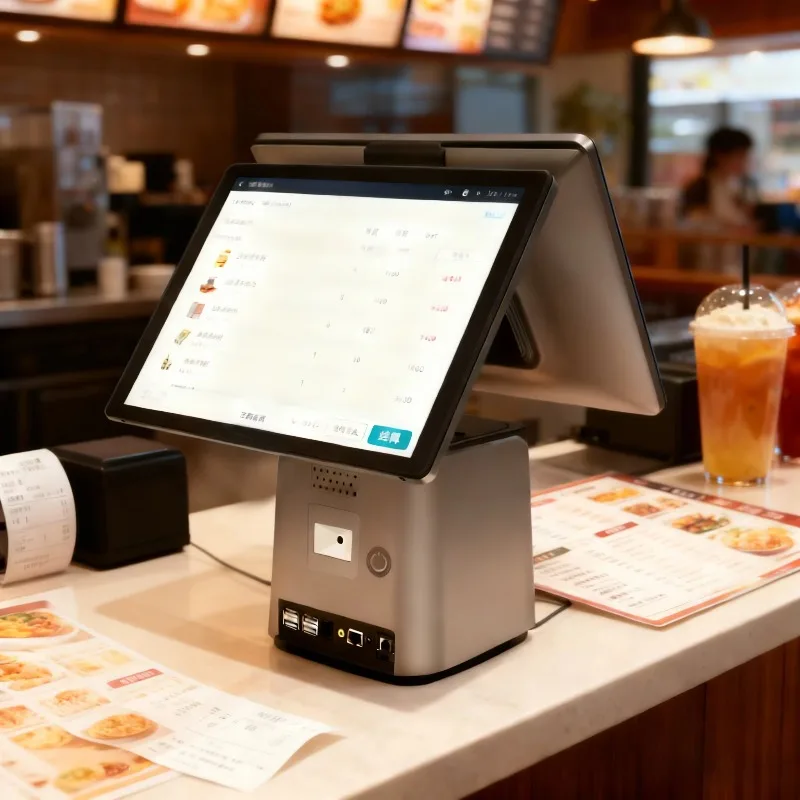2026 Hot 15.6'' Windows Supermarket Touch Screen Cash Register With 58mm Printer 8GB RAM 256GB Storage POS System