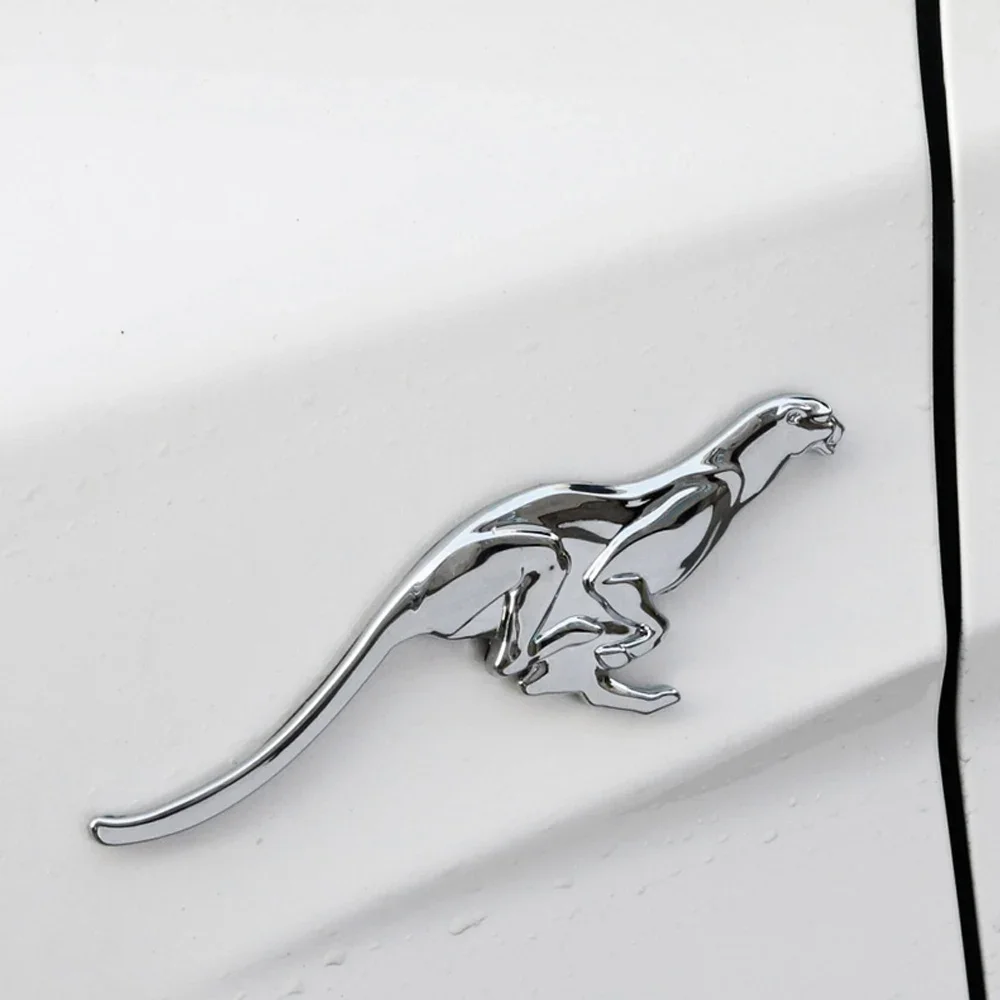 AUTCOAT 1Pcs 3D Metal Car Decoration Metal Leopard Adhesive Car Badge Emblem Sticker for Universal Cars Moto Bike