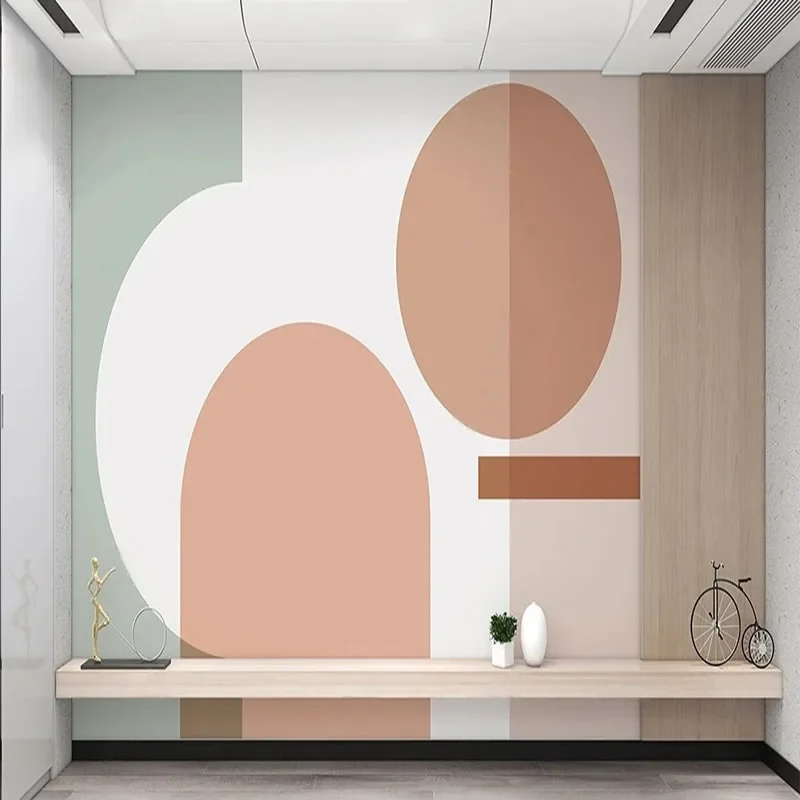Custom Any Size 3D Mural Wallpaper Geometric Personality Background Arc Decorative Shape Papel Pintado Pared Home Décor Tapety