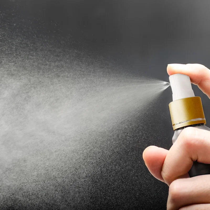 high grade Lotion Bottle Of Aluminum With Black/White/Clear Pump Cap ,aluminum spray bottles with wooden bamboo mist atomizer