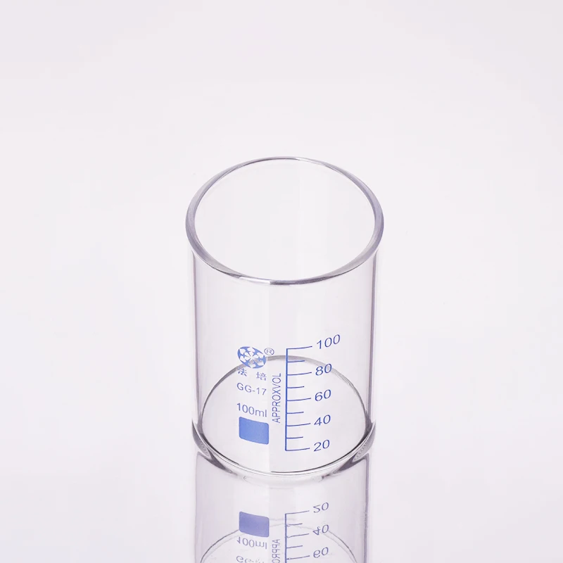 FAPE Beaker in low form without spout, Capacity 100ml/150ml/250ml/500ml/850ml/1000ml/2000ml/3000ml/5000ml, Borosilicate glass