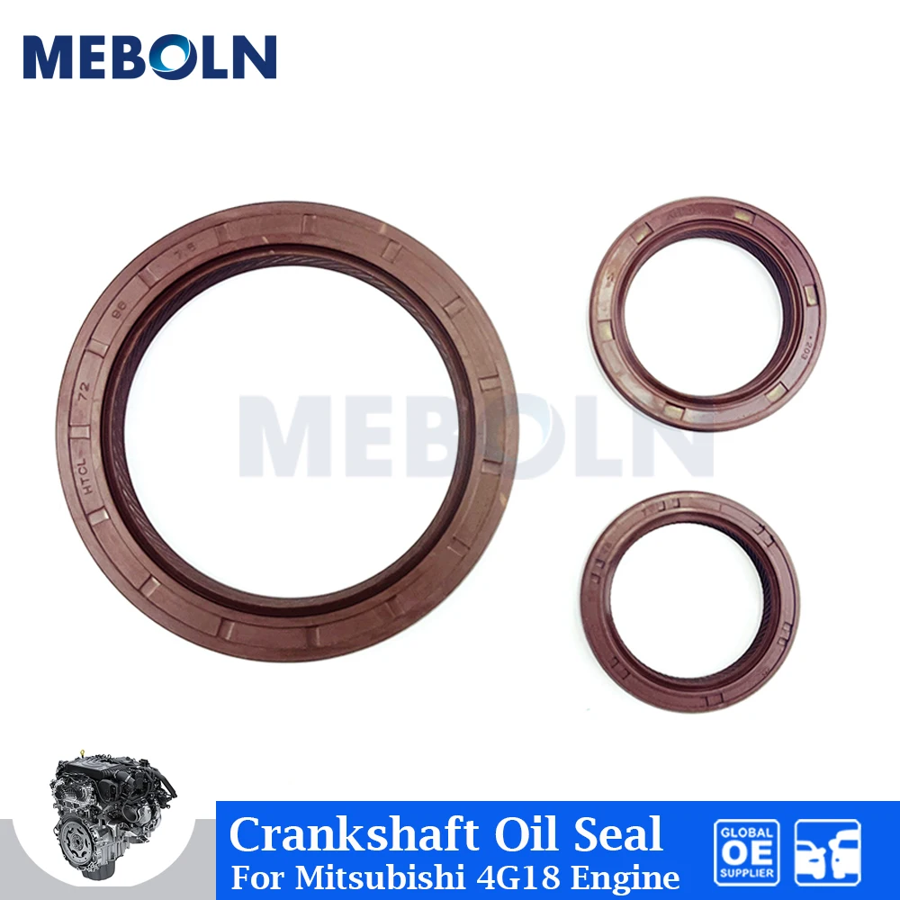 Crankshaft Front Rear Oil Seal Half Shaft Seal For Mitsubishi PROTON WAJA lancer SPACE STAR 16V 1.6L 4G18 Engine Car Accessories