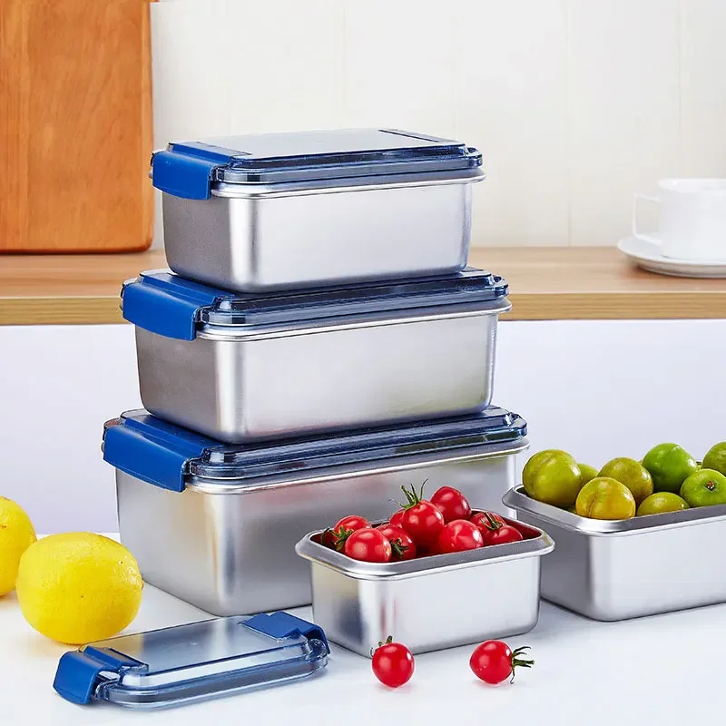 316 Stainless Steel Lunch Box 600ml-2800ml Food Grade Portable Bento Boxes Oven Induction Cooker Sealing Leakproof Lunch Box