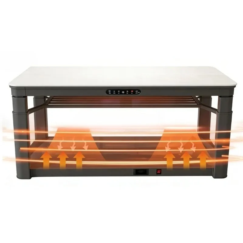 1.2m Voice-Controlled Adjustable Electric Heating Tea & Fire Table With Overheat  Protection  For Home Living Room Energy-Saving