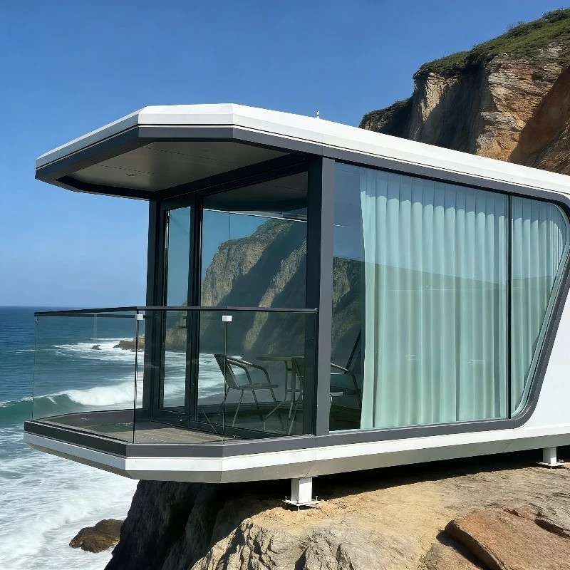 Fully Equip 2 Bedroom Space Capsule Prefab House With Kitchen Bath Expandable Smart Home Outdoor Vacation Villa