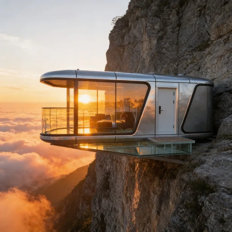 Intelligent Prefab Space Capsule Pod House Luxury Mobile Cabin Modern Compact Home Competitive Price for Resort Outdoor Living