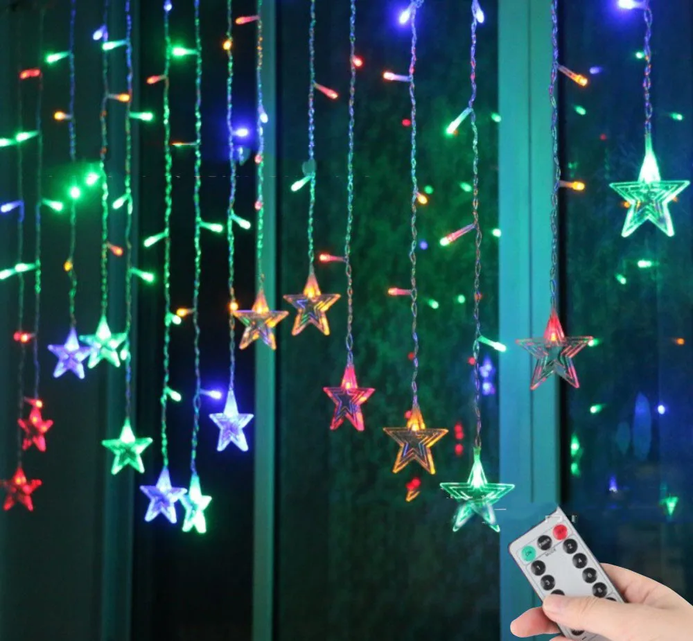 LED String Lights USB/Battery Operated Five-Pointed Star Room Hanging Ambient Lighting Wedding Party Christmas Fairy Lights