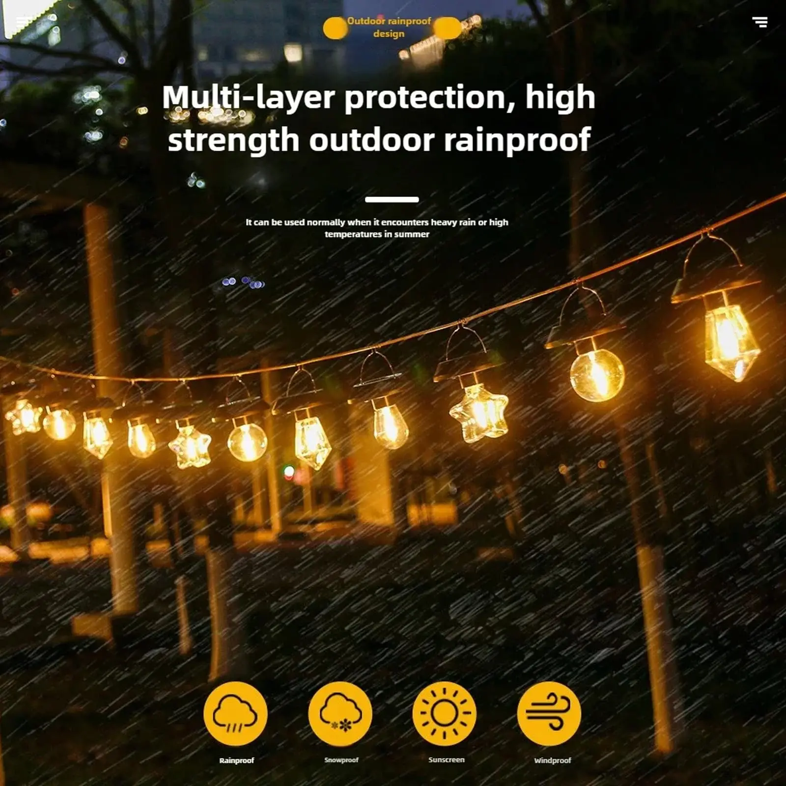 Solar Lantern Outdoor 4 Packs Hanging Waterproof Solar Lamp with Warm White Edison Bulb Design for Garden Yard Patio Proch Decor