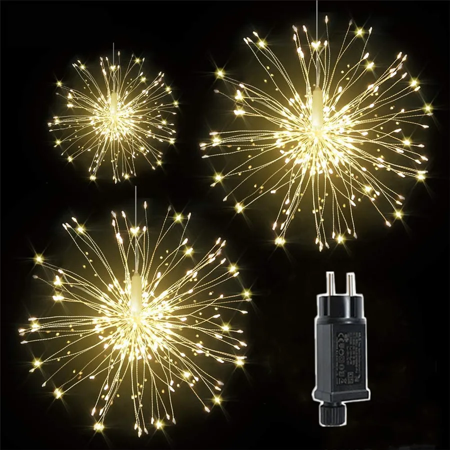 Outdoor Waterproof 8 Modes Fairy Garden Lights 5/10PCS Hanging Copper String Lights for Party Wedding Decor Christmas Garland