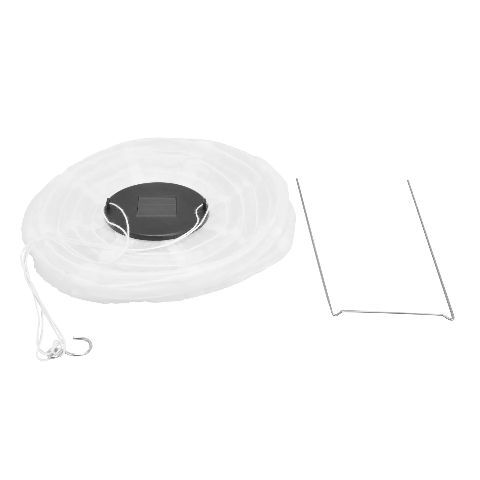 C2 20cm Garden Lights Waterproof Led Solar Cloth Chinese Lantern Outdoor Wedding Party Garden Hanging Hook Lamp White Light