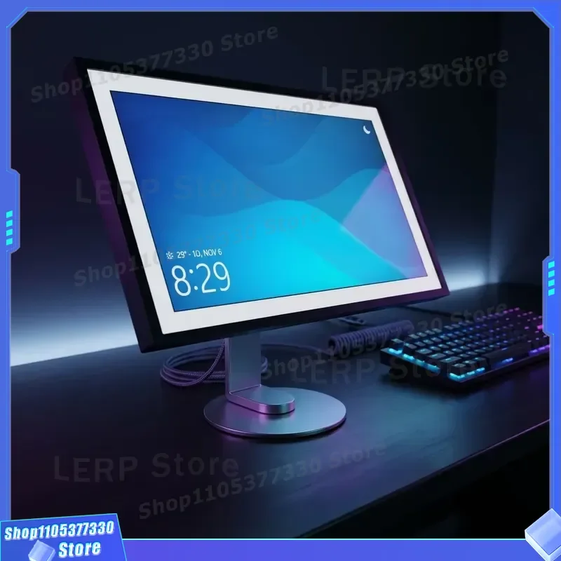 360 Degree Rotating Aluminum Monitor Stand Adjustable Height Tilt Ergonomic Desk Mount Holder for Computer Screen Desktop PC