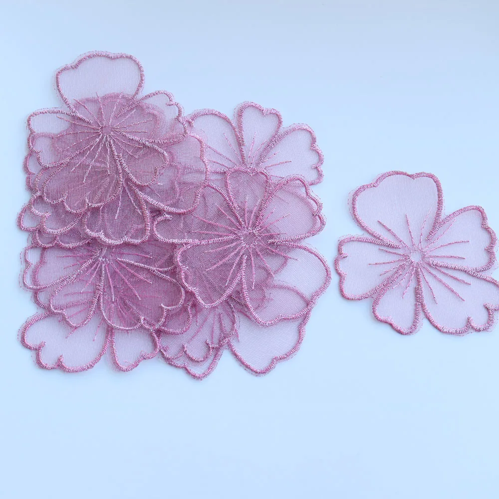 10pc/lot DIY Craft Supplies Embroidery Flower Petals Patches for Clothing Floral Patches Bags Decorative Parches Appliques
