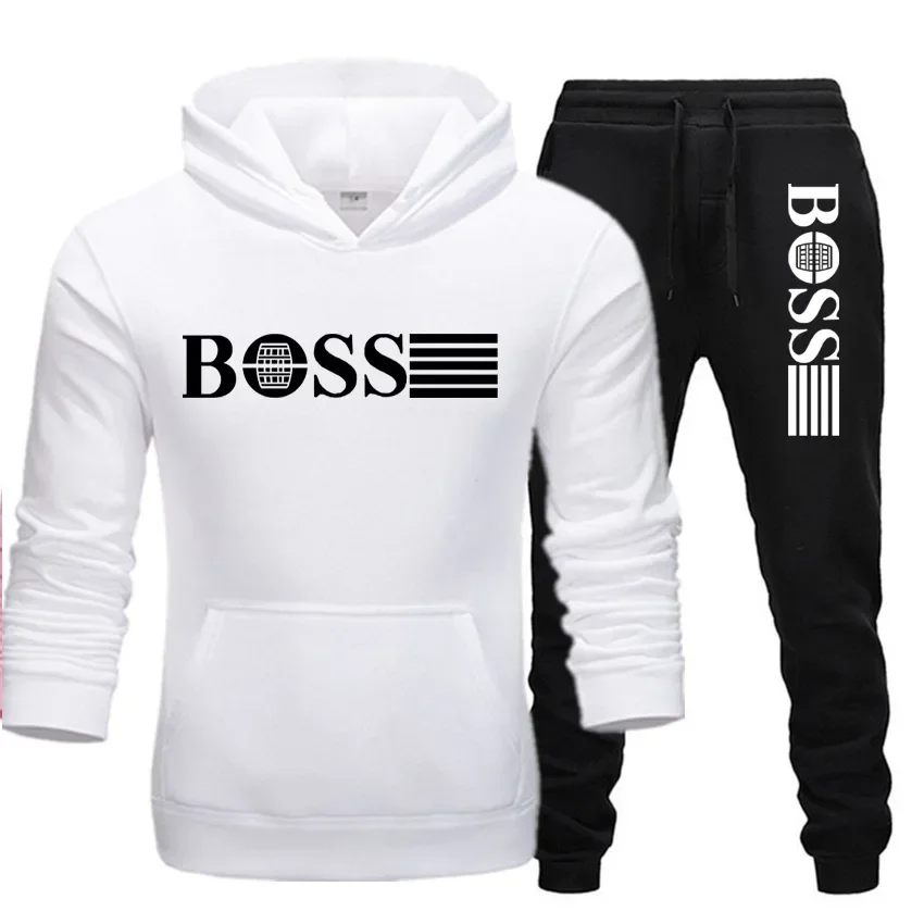 2026 Autumn/Winter Outdoor Fashion Hoodie + Sports Pants Jogging Set - Two-piece Sporty Casual Clothing for Both Men and Women