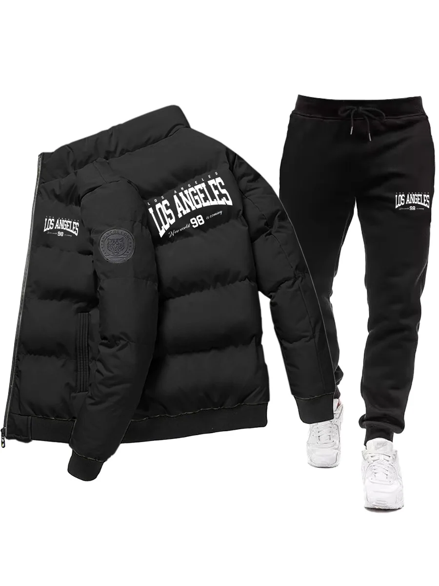 Men's Outerwear Sets Winter Jacket + Pants Two Piece New Thick Warm Fashion Clothing Parkas Puffer Jackets Men Down Jackets Sets