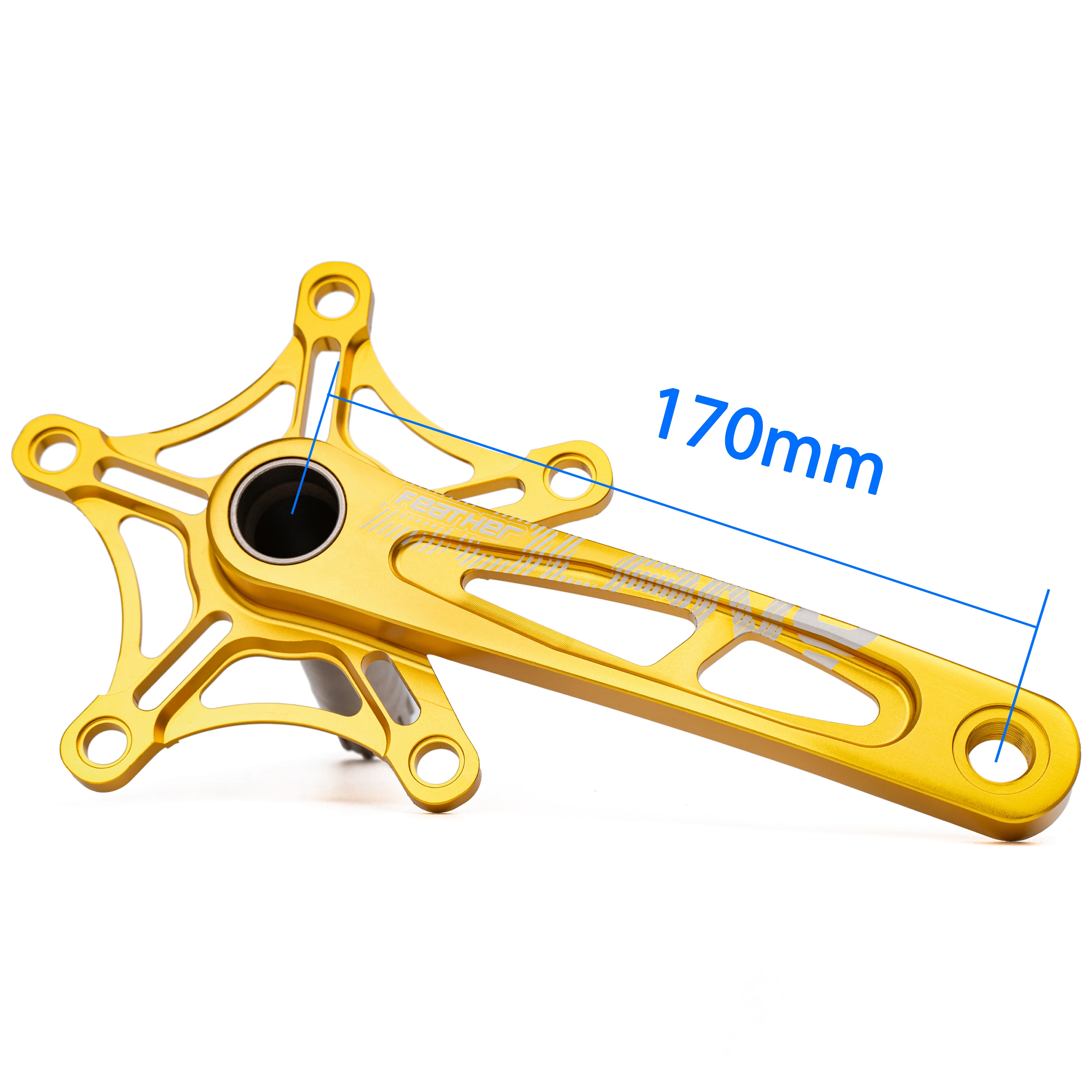 BOLANY Crankset Folding Bicycle Crank 170mm 130BCD 5 Bolts Aluminum Alloy Bottom Bracket Ceramic Bearing CNC Anodized Bike Parts