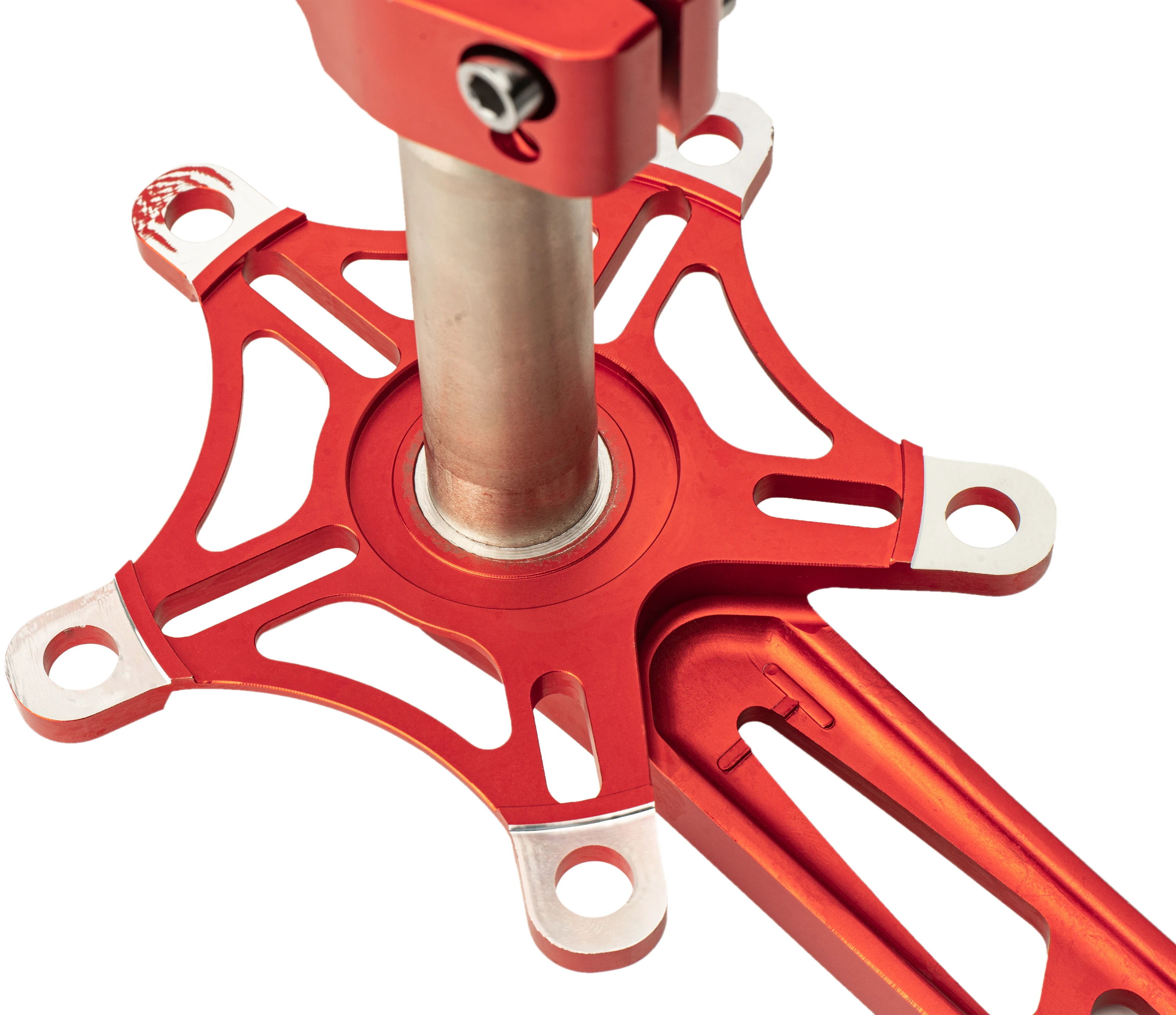 BOLANY Crankset Folding Bicycle Crank 170mm 130BCD 5 Bolts Aluminum Alloy Bottom Bracket Ceramic Bearing CNC Anodized Bike Parts