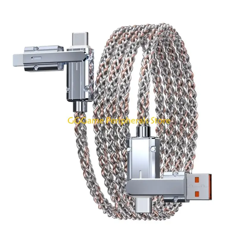 U55B USB Cable LED Current Display 4 Port Quick Charges for All Devices