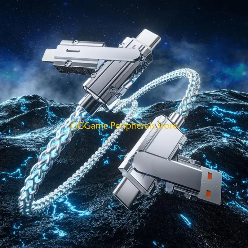 U55B USB Cable LED Current Display 4 Port Quick Charges for All Devices