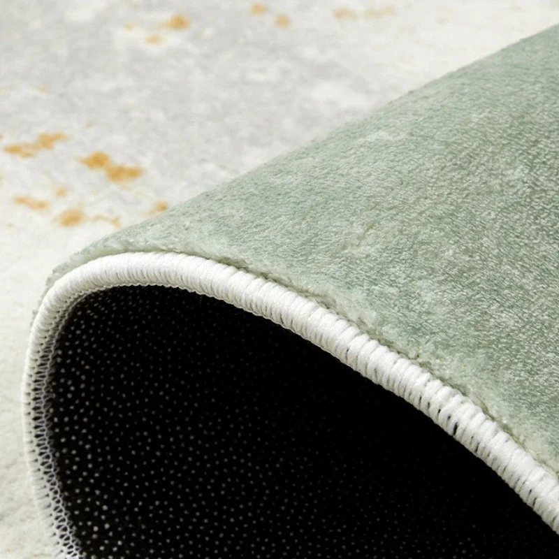 Large Area Bedroom Decor Green Carpet Flower Pattern Carpets for Living Room Thick Plush Lounge Floor Mat Fluffy Soft Study Rug