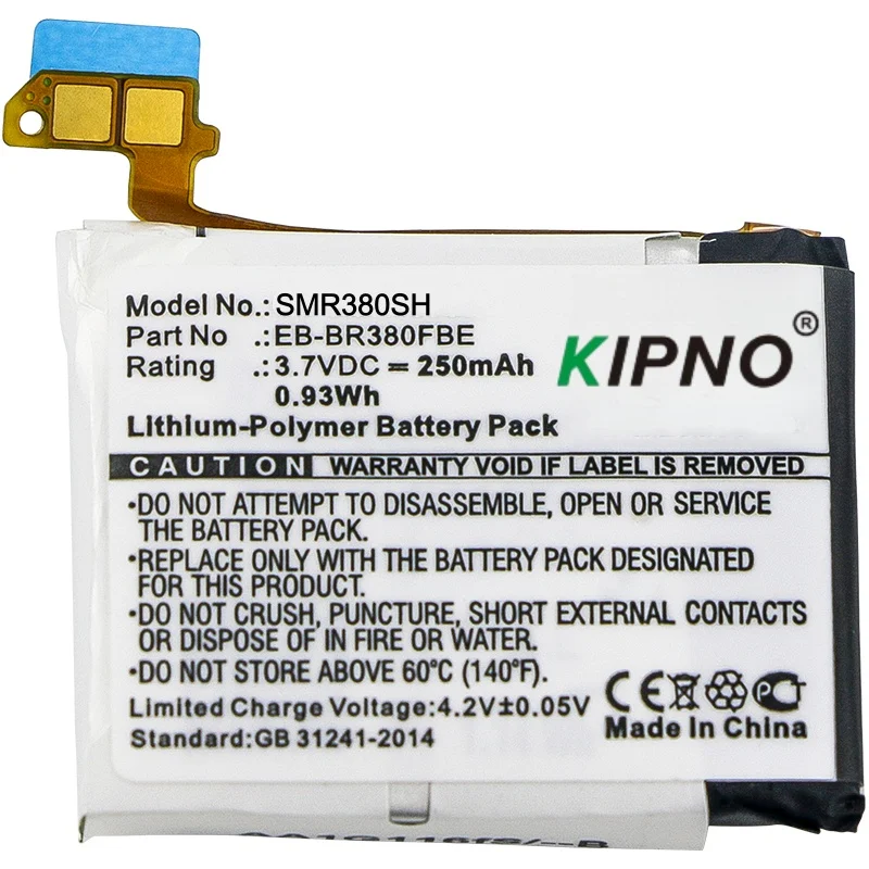 3.7V 250mAh Smartwatch Battery B1230J1EA, EB-BR380FBE, PGF582224H for Samsung Gear 2 Neo, SM-R380, SM-R381 + TOOLS KIT