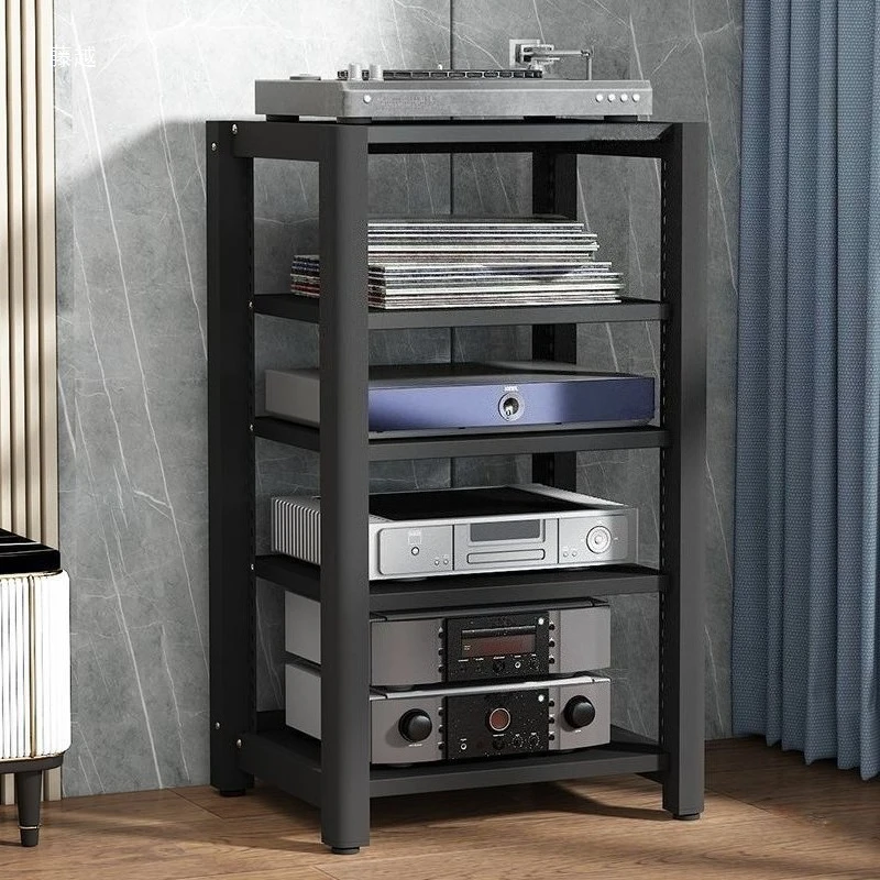 Steel Wood CD Amplifier Rack Laminate Lifting Adjustable Home Theater Speaker