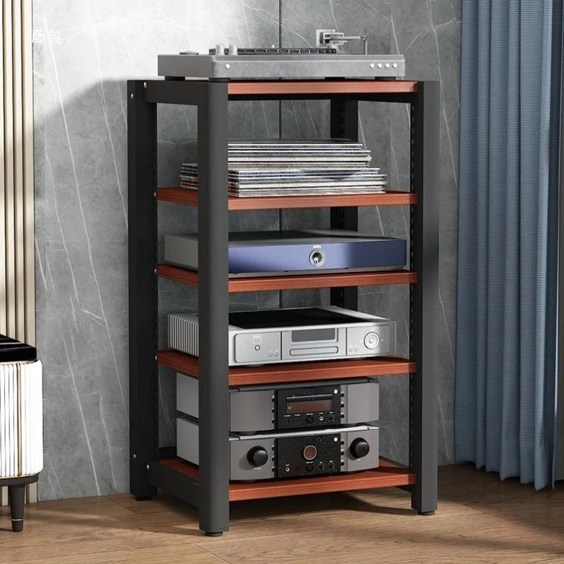 Steel Wood CD Amplifier Rack Laminate Lifting Adjustable Home Theater Speaker
