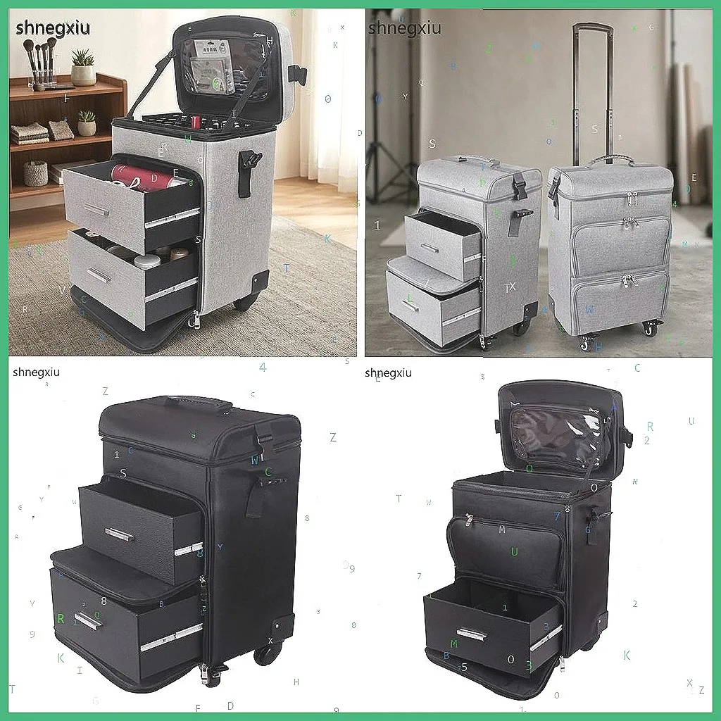 CarryLove Rolling Makeup Cases on Wheels, Portable Beauty Trolley for Salon & Travel (72 characters)