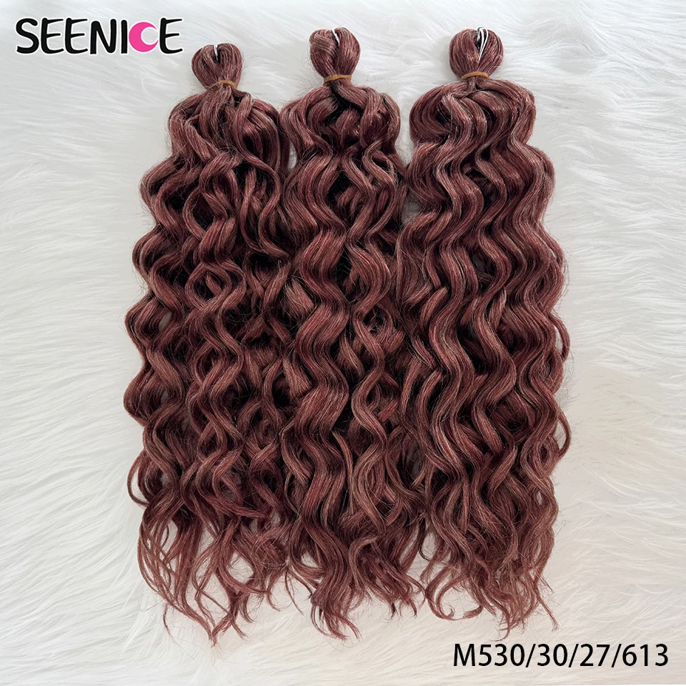 Synthetic Ocean Wave Braiding Hair Extensions Crochet Braids Afro Curl Hawaii Ombre Curly Blonde Deep Wavy Braid For Women