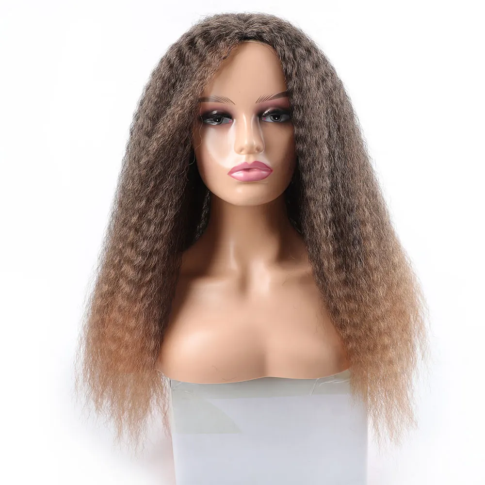 Long Kinky Curly Synthetic Wigs for Women Black Brown Blonde Ginger Red White Synthetic Hair Afro Kinky Curly Synthetic Hair Wig