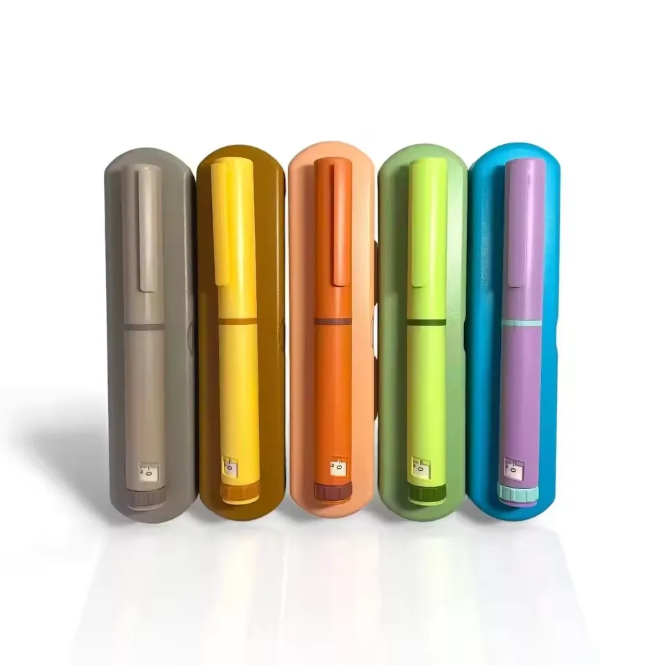 5pcs Eco-Friendly Plastic 60U Peptide Pen Precision Reusable Tattoo Magic Injection Pen for 3ml Cartridge Travel Case